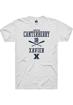 Donavan Canterberry  Xavier Musketeers White Rally NIL Sport Icon Short Sleeve T Shirt