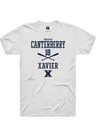 Donavan Canterberry  Xavier Musketeers White Rally NIL Sport Icon Short Sleeve T Shirt