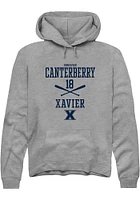 Donavan Canterberry  Rally Xavier Musketeers Mens Graphite NIL Sport Icon Long Sleeve Hoodie