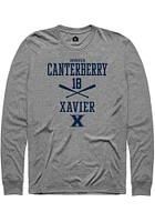 Donavan Canterberry  Xavier Musketeers Graphite Rally NIL Sport Icon Long Sleeve T Shirt