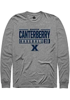 Donavan Canterberry  Xavier Musketeers Graphite Rally NIL Stacked Box Long Sleeve T Shirt