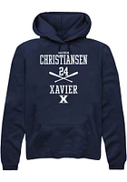 Hayden Christiansen  Rally Xavier Musketeers Mens Navy Blue NIL Sport Icon Long Sleeve Hoodie