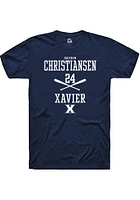 Hayden Christiansen  Xavier Musketeers Navy Blue Rally NIL Sport Icon Short Sleeve T Shirt