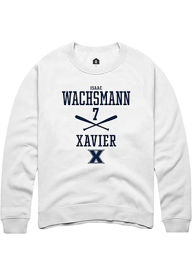 Isaac Wachsmann Rally Xavier Musketeers Mens NIL Sport Icon Long Sleeve Crew Sweatshirt