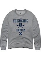 Jack Niedringhaus  Rally Xavier Musketeers Mens Graphite NIL Sport Icon Long Sleeve Crew Sweatshir..