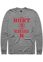 Henry Burt  Nebraska Cornhuskers Graphite Rally NIL Sport Icon Long Sleeve T Shirt