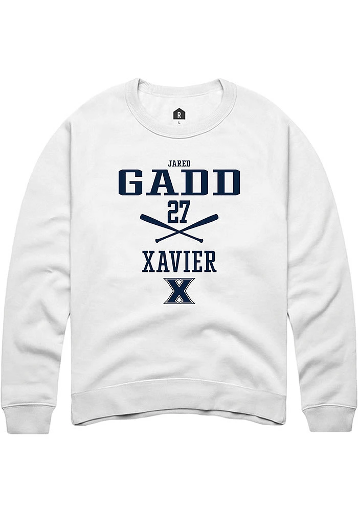 Jared Gadd Rally Xavier Musketeers Mens NIL Sport Icon Long Sleeve Crew Sweatshirt