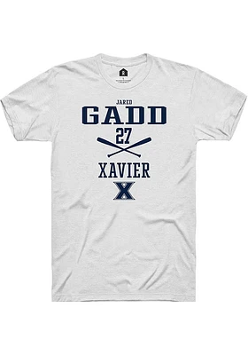 Jared Gadd  Xavier Musketeers White Rally NIL Sport Icon Short Sleeve T Shirt