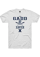 Jared Gadd  Xavier Musketeers White Rally NIL Sport Icon Short Sleeve T Shirt