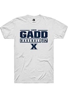 Jared Gadd  Xavier Musketeers White Rally NIL Stacked Box Short Sleeve T Shirt