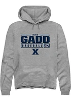 Jared Gadd  Rally Xavier Musketeers Mens Graphite NIL Stacked Box Long Sleeve Hoodie