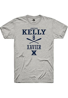 Jonathan Kelly  Xavier Musketeers Ash Rally NIL Sport Icon Short Sleeve T Shirt