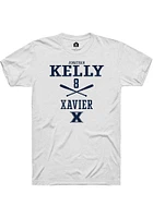 Jonathan Kelly  Xavier Musketeers White Rally NIL Sport Icon Short Sleeve T Shirt