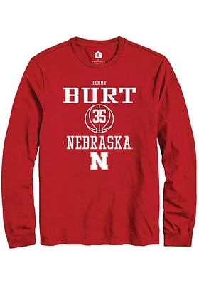 Henry Burt  Nebraska Cornhuskers Red Rally NIL Sport Icon Long Sleeve T Shirt