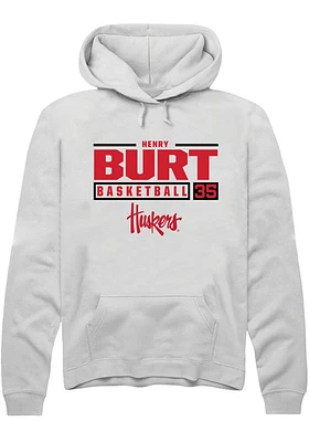 Henry Burt Rally Nebraska Cornhuskers Mens NIL Stacked Box Long Sleeve Hoodie