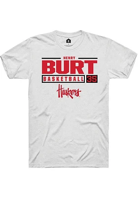 Henry Burt Nebraska Cornhuskers Rally NIL Stacked Box Short Sleeve T Shirt