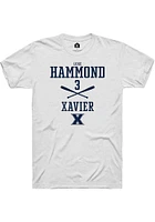 Luke Hammond  Xavier Musketeers White Rally NIL Sport Icon Short Sleeve T Shirt