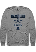 Luke Hammond  Xavier Musketeers Graphite Rally NIL Sport Icon Long Sleeve T Shirt