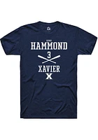 Luke Hammond  Xavier Musketeers Navy Blue Rally NIL Sport Icon Short Sleeve T Shirt