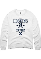 Luke Hoskins Rally Xavier Musketeers Mens NIL Sport Icon Long Sleeve Crew Sweatshirt