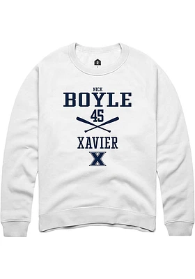 Nick Boyle Rally Xavier Musketeers Mens NIL Sport Icon Long Sleeve Crew Sweatshirt