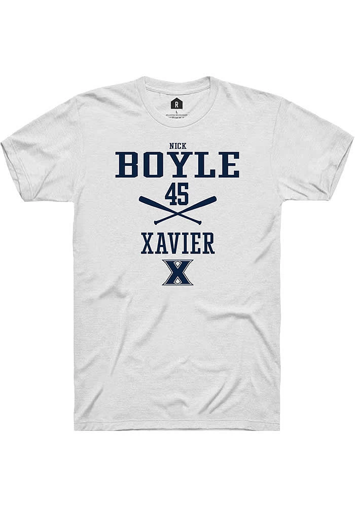 Nick Boyle  Xavier Musketeers White Rally NIL Sport Icon Short Sleeve T Shirt