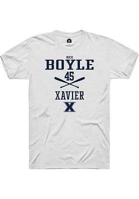 Nick Boyle  Xavier Musketeers White Rally NIL Sport Icon Short Sleeve T Shirt