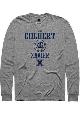 Brad Colbert  Xavier Musketeers Graphite Rally NIL Sport Icon Long Sleeve T Shirt