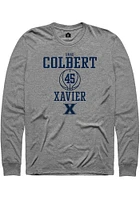 Brad Colbert  Xavier Musketeers Graphite Rally NIL Sport Icon Long Sleeve T Shirt