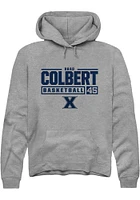 Brad Colbert  Rally Xavier Musketeers Mens Graphite NIL Stacked Box Long Sleeve Hoodie