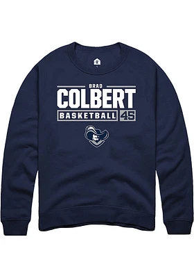 Brad Colbert  Rally Xavier Musketeers Mens Navy Blue NIL Stacked Box Long Sleeve Crew Sweatshirt