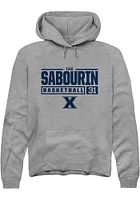 Ian Sabourin  Rally Xavier Musketeers Mens Graphite NIL Stacked Box Long Sleeve Hoodie