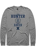 Jerome Hunter  Xavier Musketeers Graphite Rally NIL Sport Icon Long Sleeve T Shirt