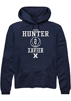 Jerome Hunter  Rally Xavier Musketeers Mens Navy Blue NIL Sport Icon Long Sleeve Hoodie