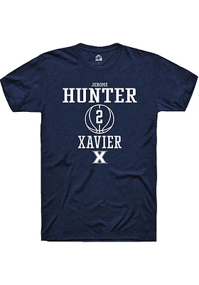 Jerome Hunter  Xavier Musketeers Navy Blue Rally NIL Sport Icon Short Sleeve T Shirt