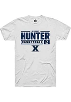 Jerome Hunter  Xavier Musketeers White Rally NIL Stacked Box Short Sleeve T Shirt