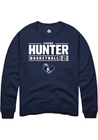 Jerome Hunter  Rally Xavier Musketeers Mens Navy Blue NIL Stacked Box Long Sleeve Crew Sweatshir..