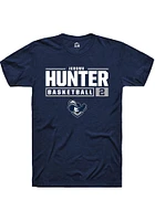 Jerome Hunter  Xavier Musketeers Navy Blue Rally NIL Stacked Box Short Sleeve T Shirt