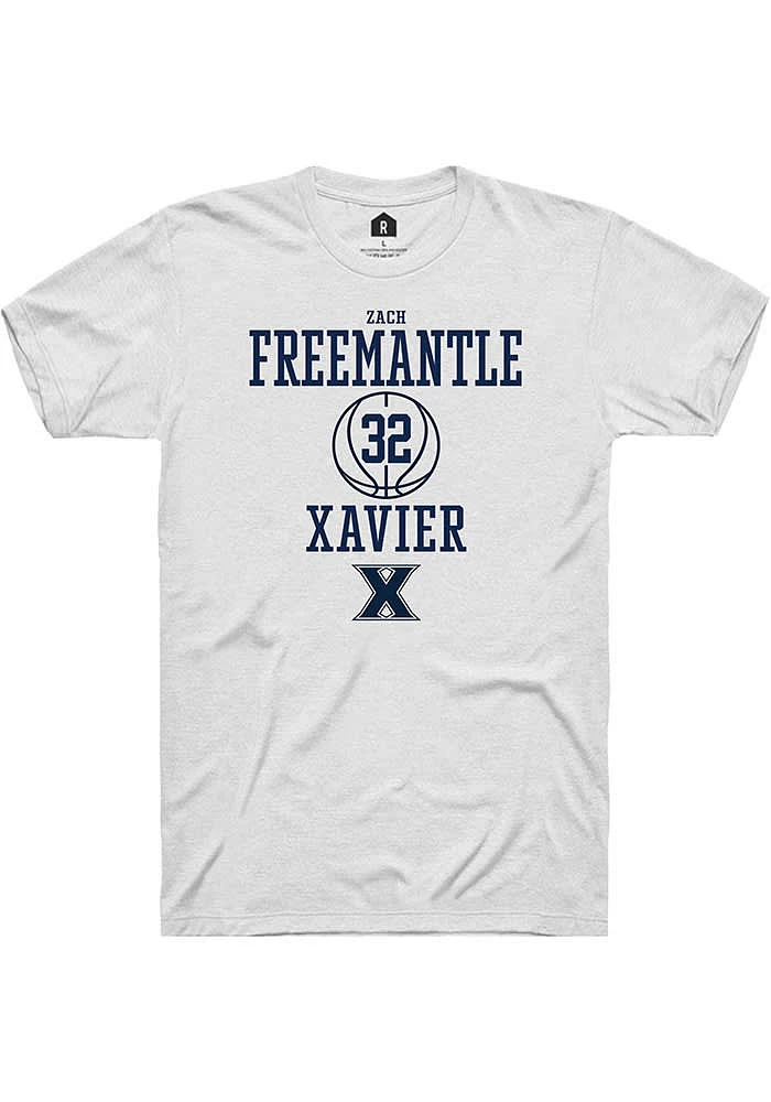 Zach Freemantle  Xavier Musketeers White Rally NIL Sport Icon Short Sleeve T Shirt