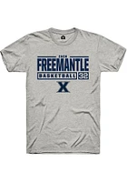 Zach Freemantle  Xavier Musketeers Ash Rally NIL Stacked Box Short Sleeve T Shirt