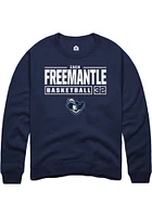 Zach Freemantle  Rally Xavier Musketeers Mens Navy Blue NIL Stacked Box Long Sleeve Crew Sweatsh..