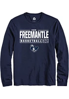 Zach Freemantle  Xavier Musketeers Navy Blue Rally NIL Stacked Box Long Sleeve T Shirt