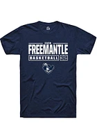 Zach Freemantle  Xavier Musketeers Navy Blue Rally NIL Stacked Box Short Sleeve T Shirt