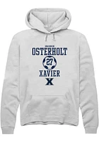 Brandon Osterholt  Rally Xavier Musketeers Mens White NIL Sport Icon Long Sleeve Hoodie