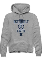 Brandon Osterholt  Rally Xavier Musketeers Mens Graphite NIL Sport Icon Long Sleeve Hoodie