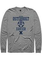 Brandon Osterholt  Xavier Musketeers Graphite Rally NIL Sport Icon Long Sleeve T Shirt