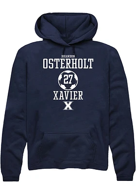 Brandon Osterholt  Rally Xavier Musketeers Mens Navy Blue NIL Sport Icon Long Sleeve Hoodie