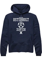 Brandon Osterholt  Rally Xavier Musketeers Mens Navy Blue NIL Sport Icon Long Sleeve Hoodie