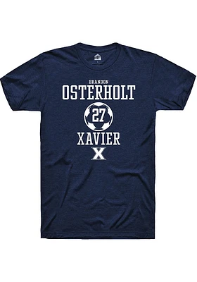 Brandon Osterholt  Xavier Musketeers Navy Blue Rally NIL Sport Icon Short Sleeve T Shirt