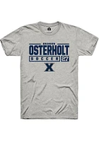 Brandon Osterholt  Xavier Musketeers Ash Rally NIL Stacked Box Short Sleeve T Shirt